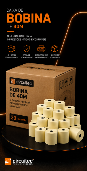 Caixa de Bobina para relógio ponto - 40m (30 unidades)